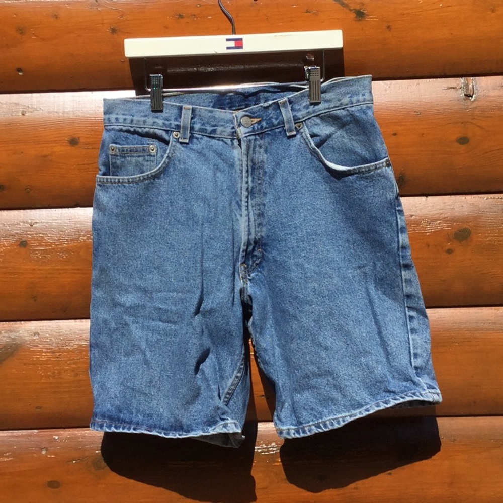 PERRY ELLIS 5 POCKET UniSex Jeans DENIM SHORTS SIZE 30 Vintage